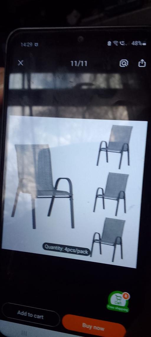  — garden chairs £10 each