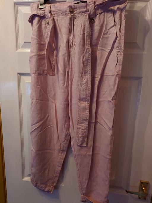  — Women's light pink linen trousers size 12
