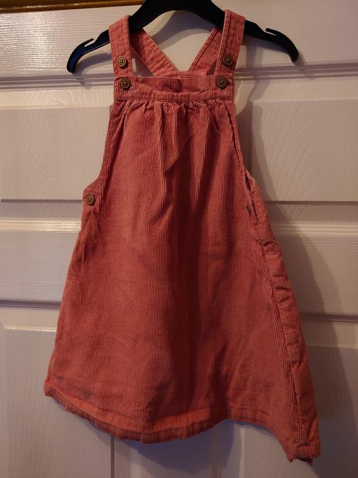  — Girls pink corded dress size 18-24 months