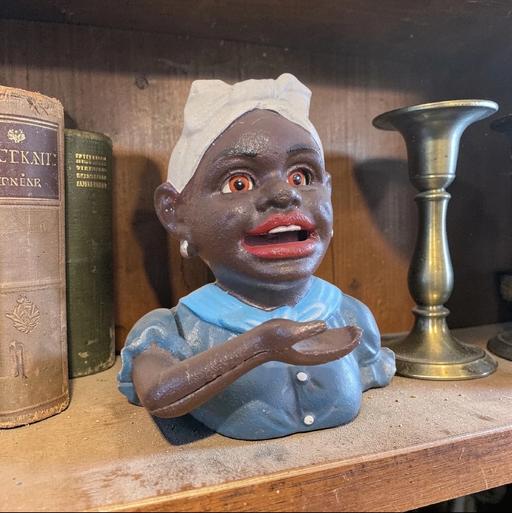  — VINTAGE CAST IRON PIGGY BANK - JOHN HARPER