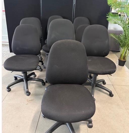  — Ergonomic black armless swivel office chair