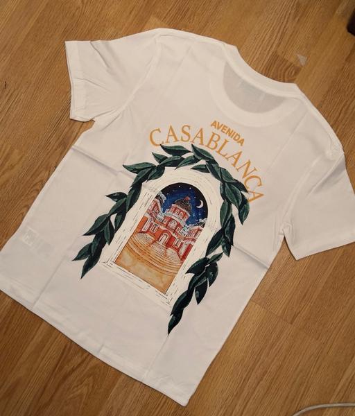  — Mens white Casablanca Avenida T-shirt size m