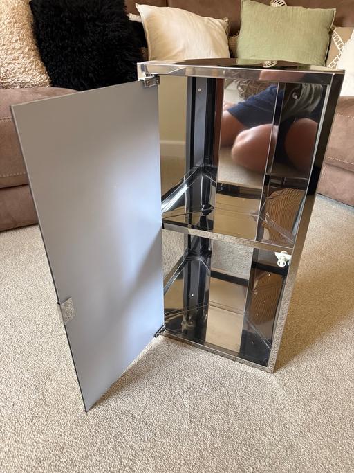  — Corner wall hung bathroom cabinet