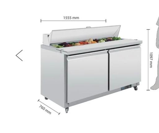  — Polar large prep fridge toppings pizza