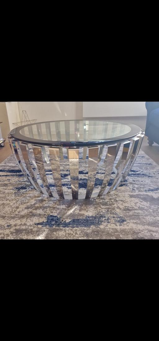  — Beautiful Chrome and glass coffee table