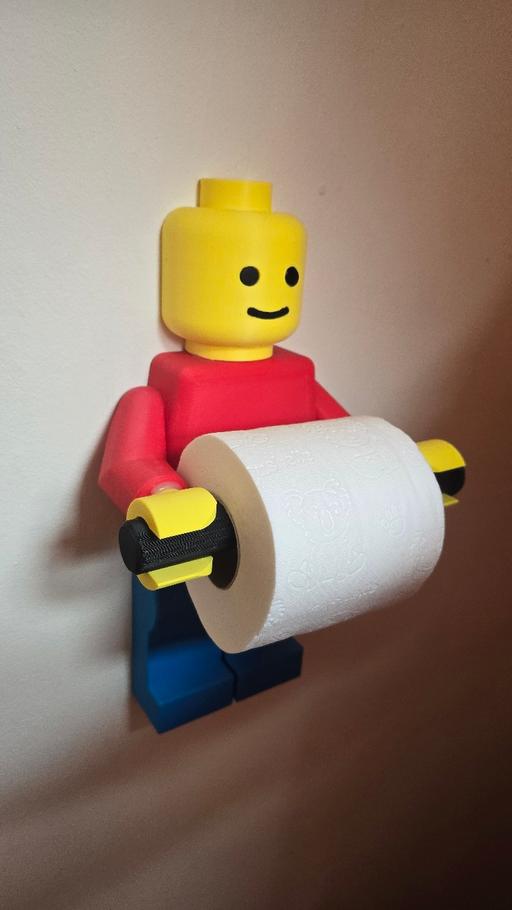  — lego man toilet paper holder