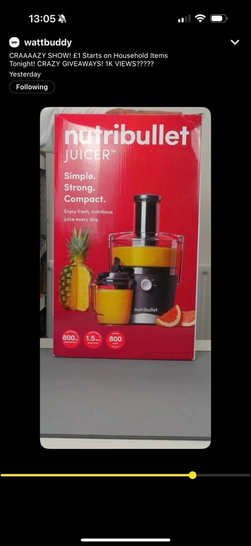  — Nutri bullet juicer 800w