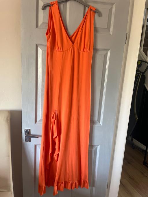  — Size 12 ladies orange summer maxi dress