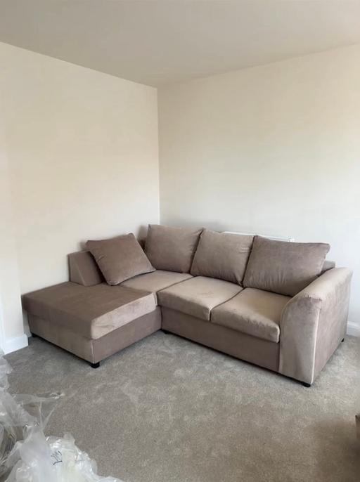  — Neutral beige corner sofa