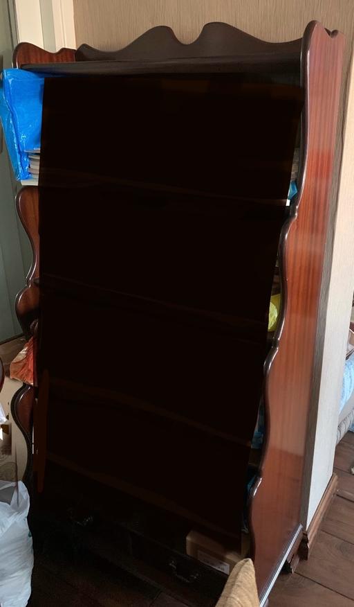  — Brown Mahogany vintage display unit shelf