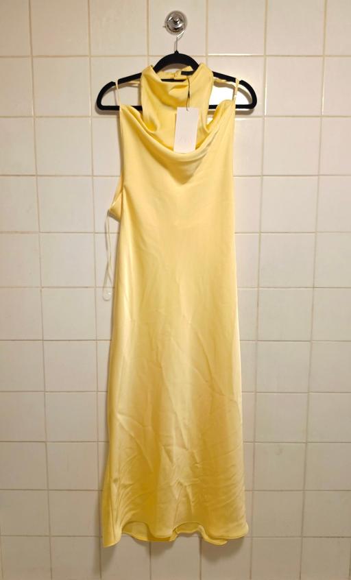  — Zara Draped Halter Midi Dress with Open Back