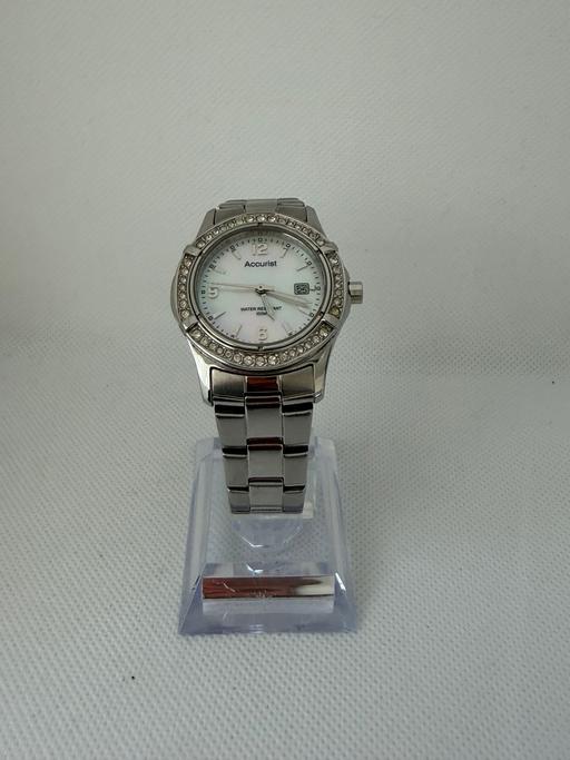  — Accurist ladies silver mother of pearl watch