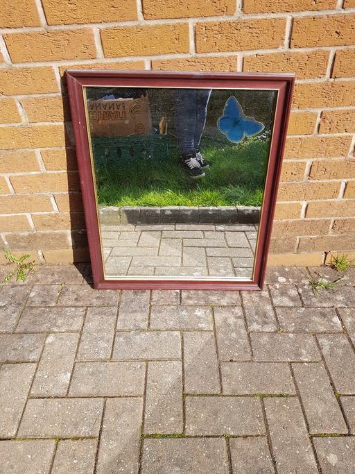  — Large mahogany wooden frame mirror