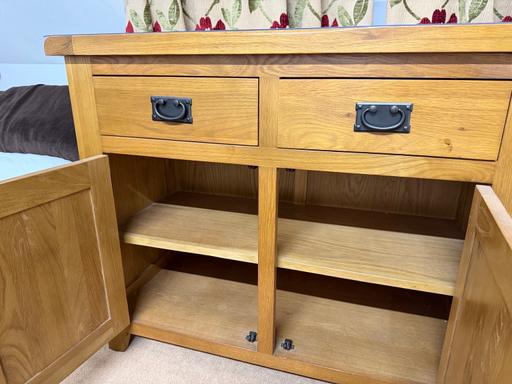  — Rustic oak side board with drawers