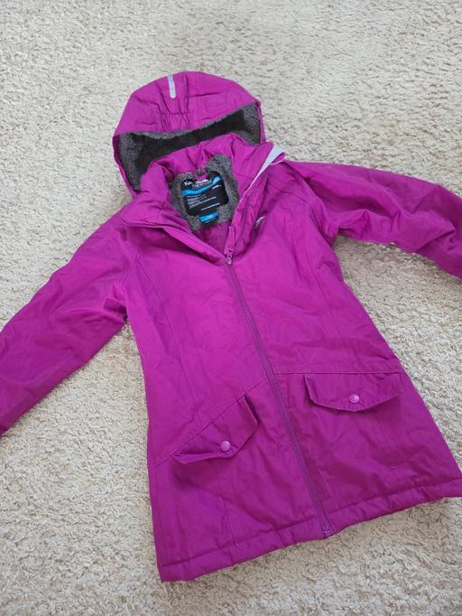  — Age 7-8 TREPASS purple waterproof coat