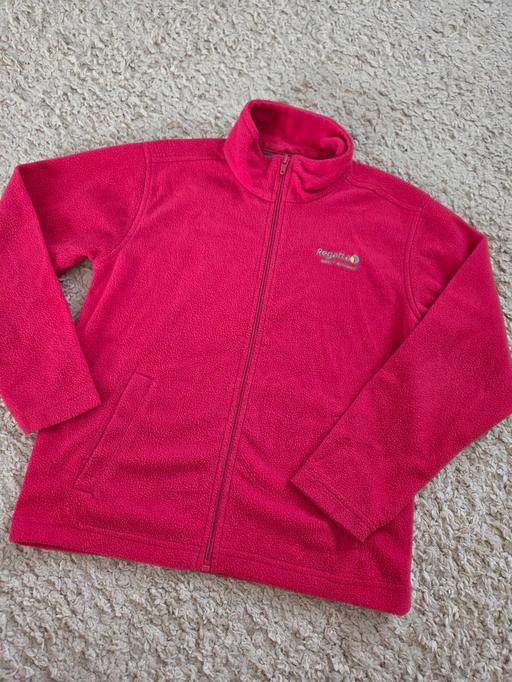  — Age 7-8 REGATTA dark pink fleece jacket