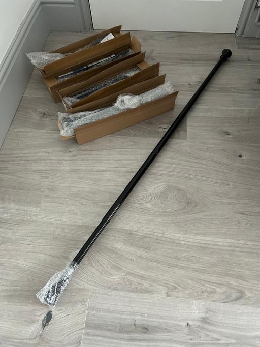  — BLACK CURTAIN POLE SETS