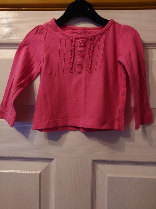  — Baby girls pink long sleeve top size 9-12M