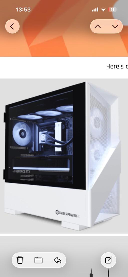  — Cyberpower gaming pc
