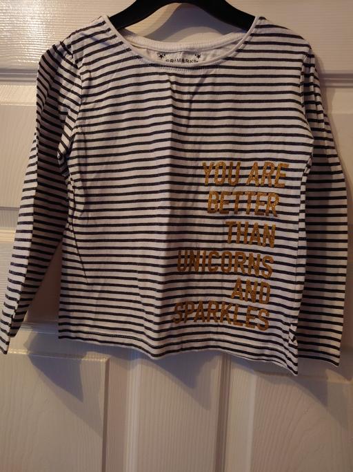 — Girls striped long sleeve top size 4-5 years