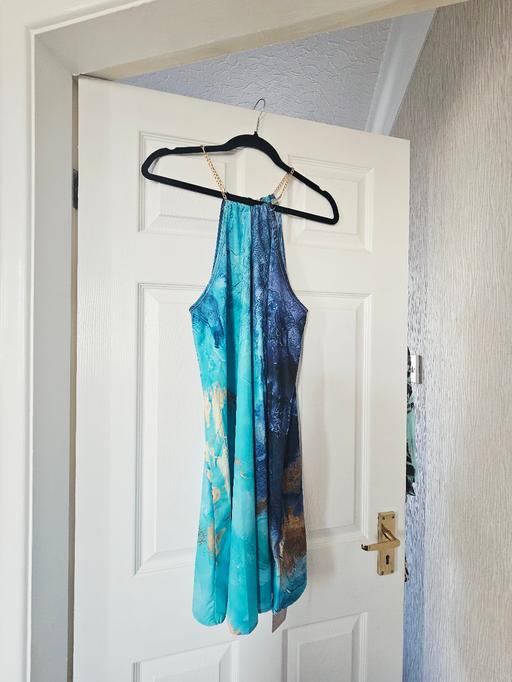  — Patterned summer dress, size 14..NEW