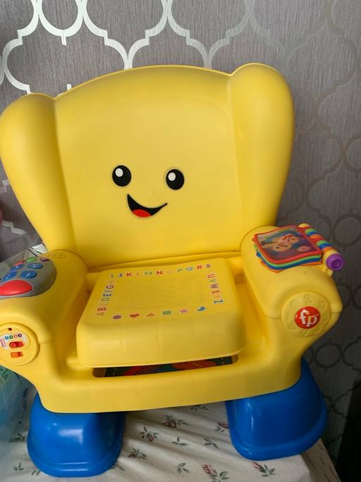 — Child kids yellow interactive play chair seat
