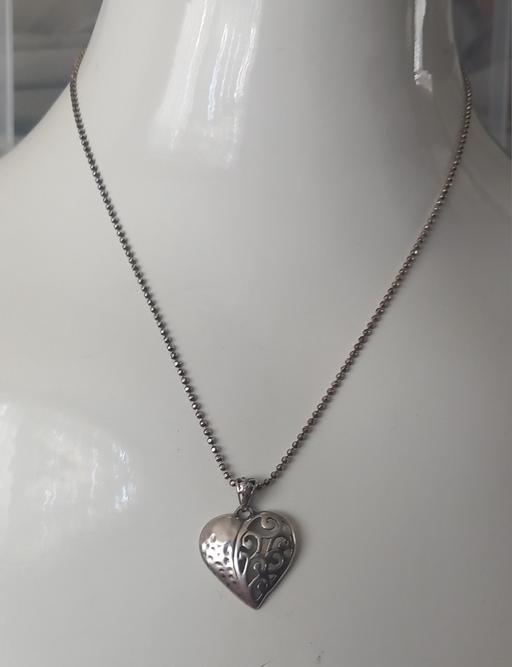  — sterling silver filigree heart pendant