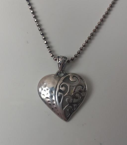  — sterling silver filigree heart pendant