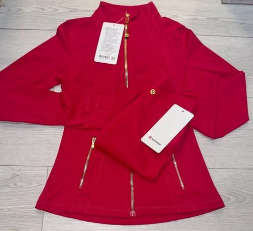  — Red Define Jacket With Shorts Set