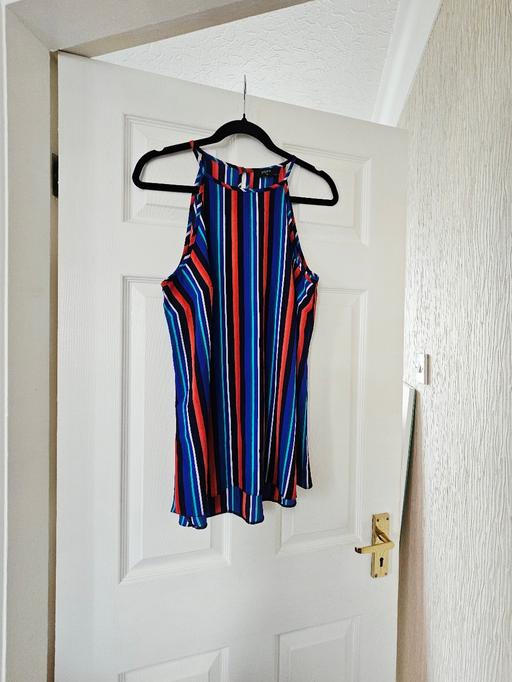  — Striped summer top, size 14..like new