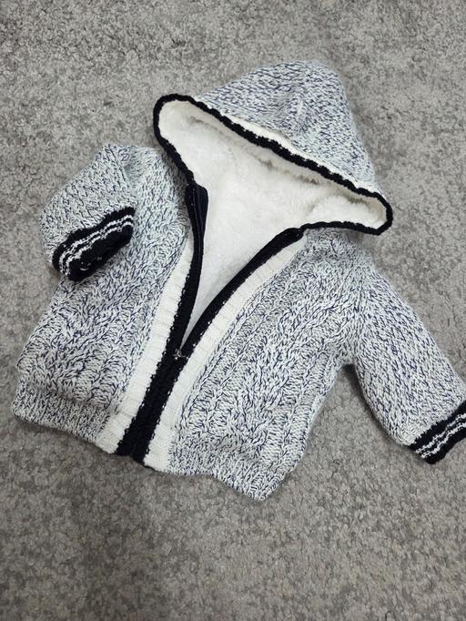  — Newborn NUTMEG cardigan
