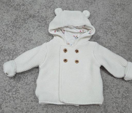  — 0-3 months M&S white girls cardigan