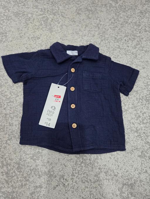  — 🌟NEW🌟 0-3 months F&F navy cotton shirt