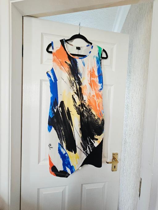  — unusual patterned dress, size 12..NEW
