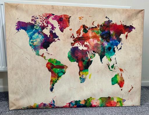  — Map of the World Canvas