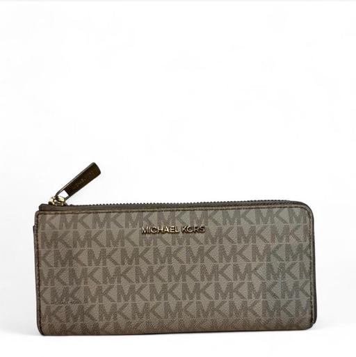  — Michael Kors Signature Logo Zip-Around Wallet