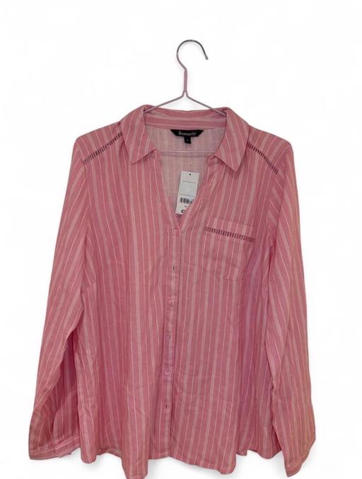  — Bonmarche pink and white shirt size 12