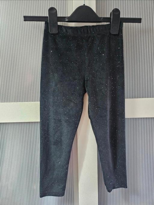  — Age 5 TU black sparkly velour leggings