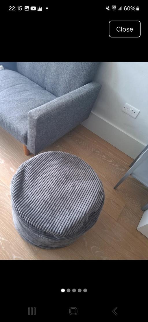  — Corduroy Beanbags Round Footstool Bean Bag Po