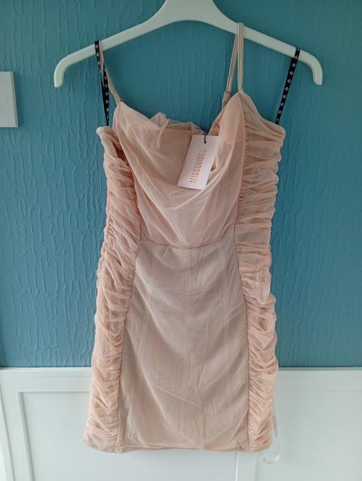  — MISSGUIDED Peach fitted short dress  10 new