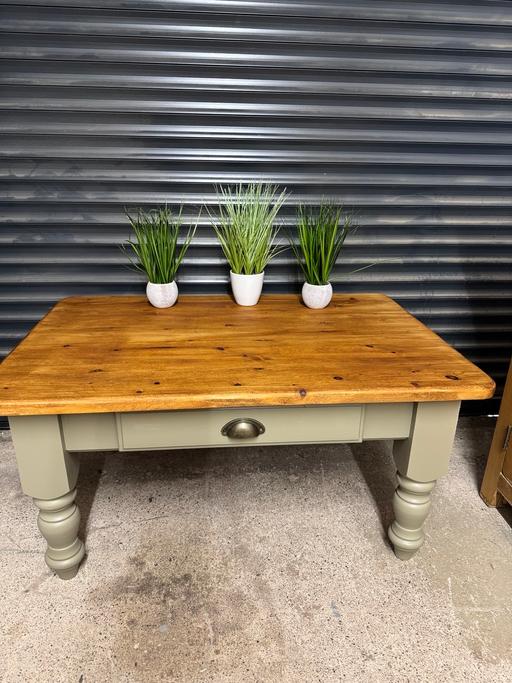  — Solid rustic pine coffee table