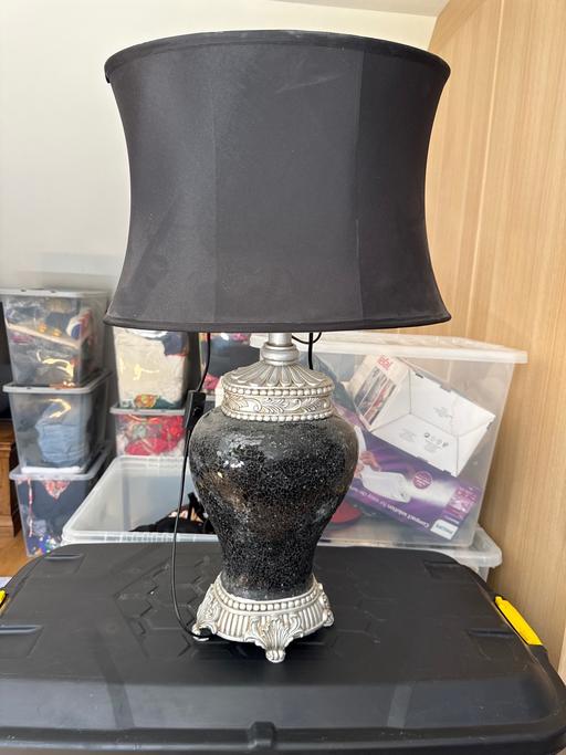  — Black silver lamp