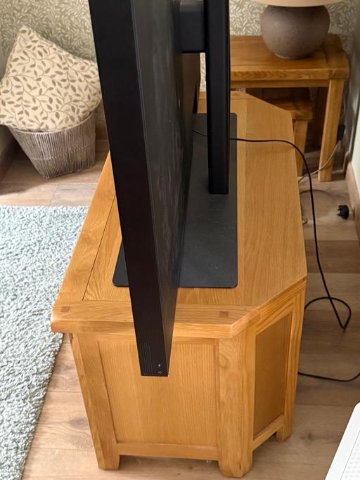  — Natural Oak corner TV unit