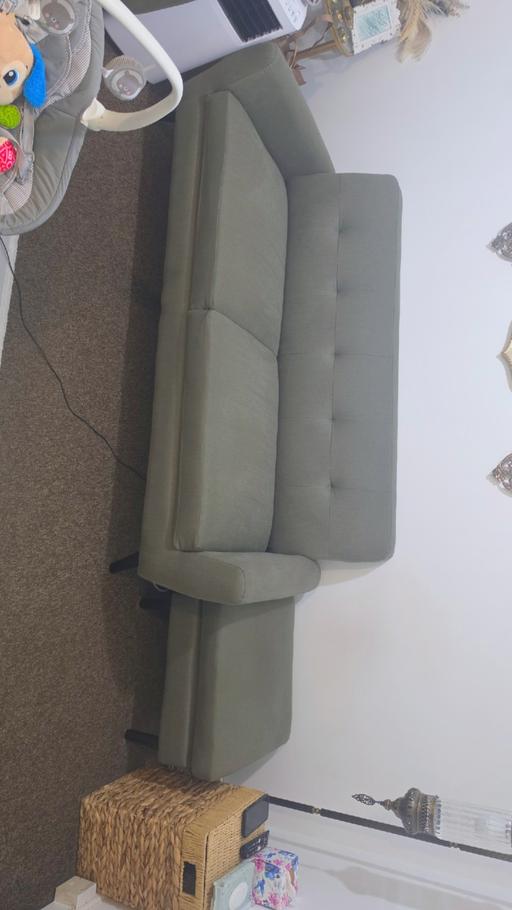  — grey sofa (good as new)
