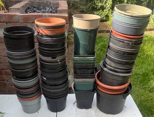  — Large Collection of Used Plastic Plant Pots