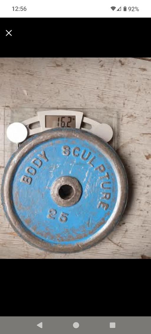  — gym equipment weighs 2 x 16x5 kg