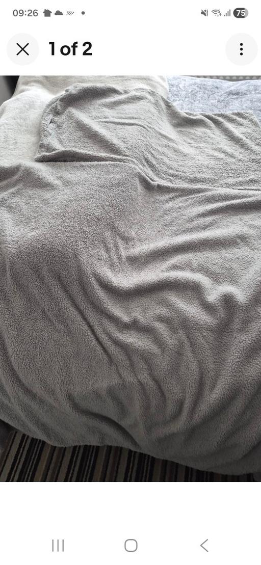  — GREY FLEECE SINGLE DUVET SET
