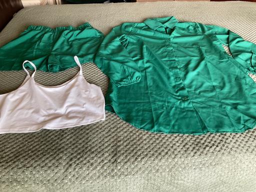  — blouse top and shorts