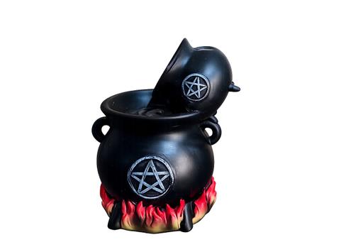  — Cauldron back flow incense burner