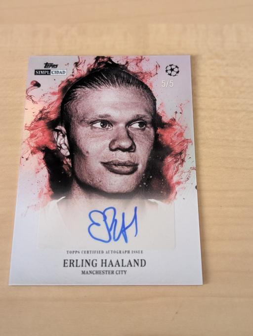  — ERLING HAALAND 5/5 AUTO AUTOGRAPH Topps Simpl